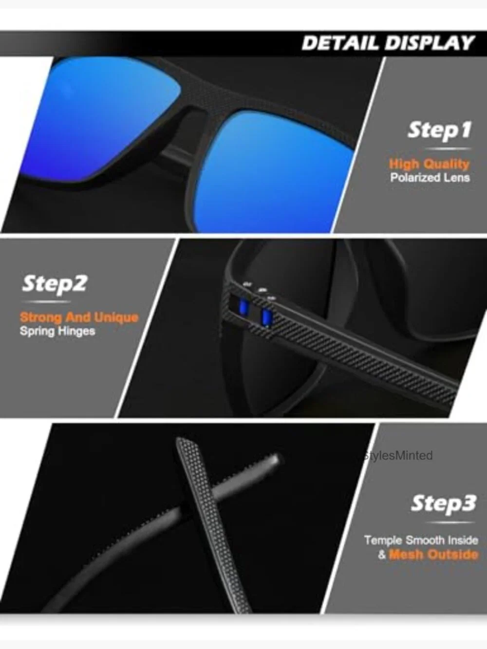 Classic Polarized Sunglasses for Men UV Protection 4 Pack